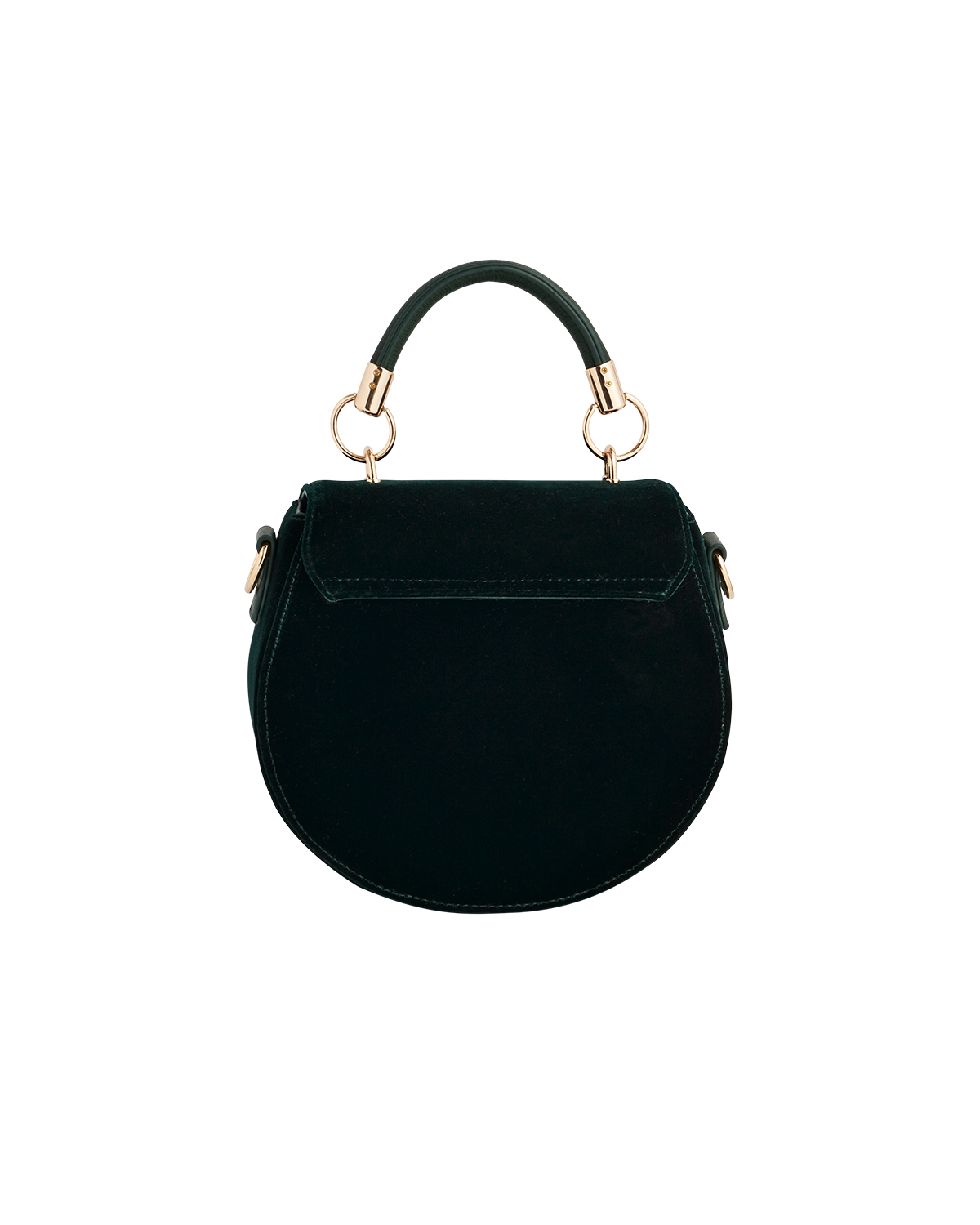 Green Badger Embroidered Top Handle Saddle Bag