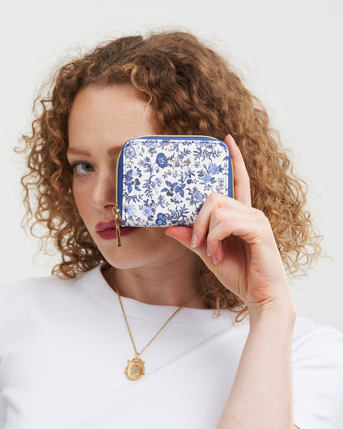 Blue Ditsy Purse Small
