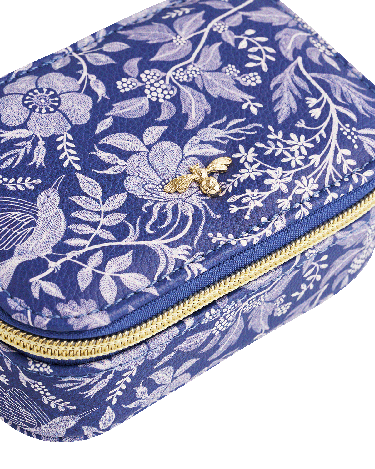Blue Ditsy Jewellery Box Small