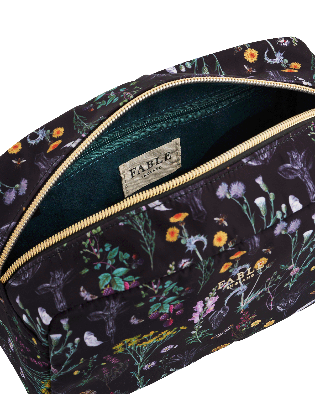 Black Wilderness Cosmetic Bag