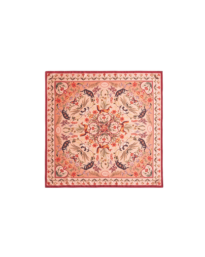 Peach Folksy Fox Tales Square Scarf