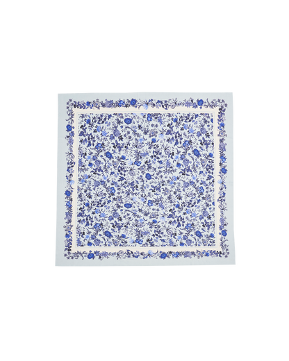 Blue Ditsy Folk Square Scarf