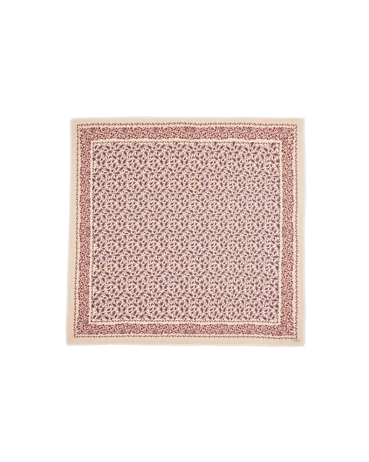 Caramel Paisley Folk Square Scarf