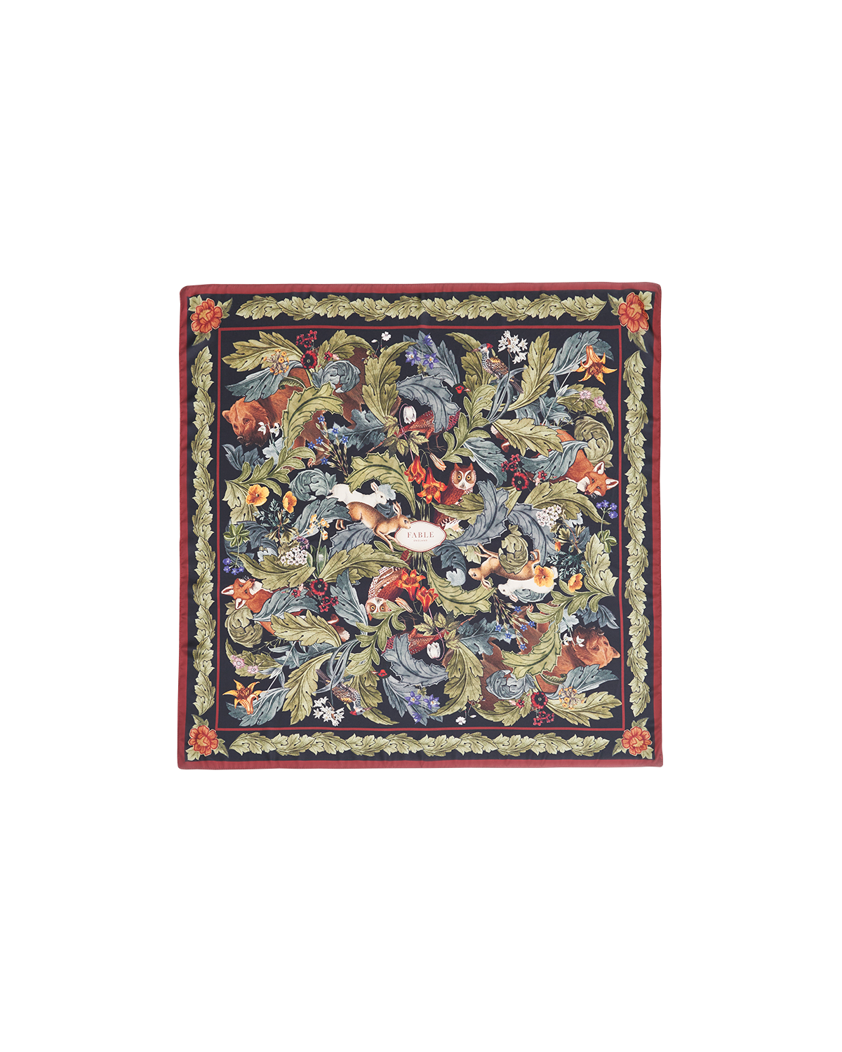 Green Winter Solstice Tales Square Scarf