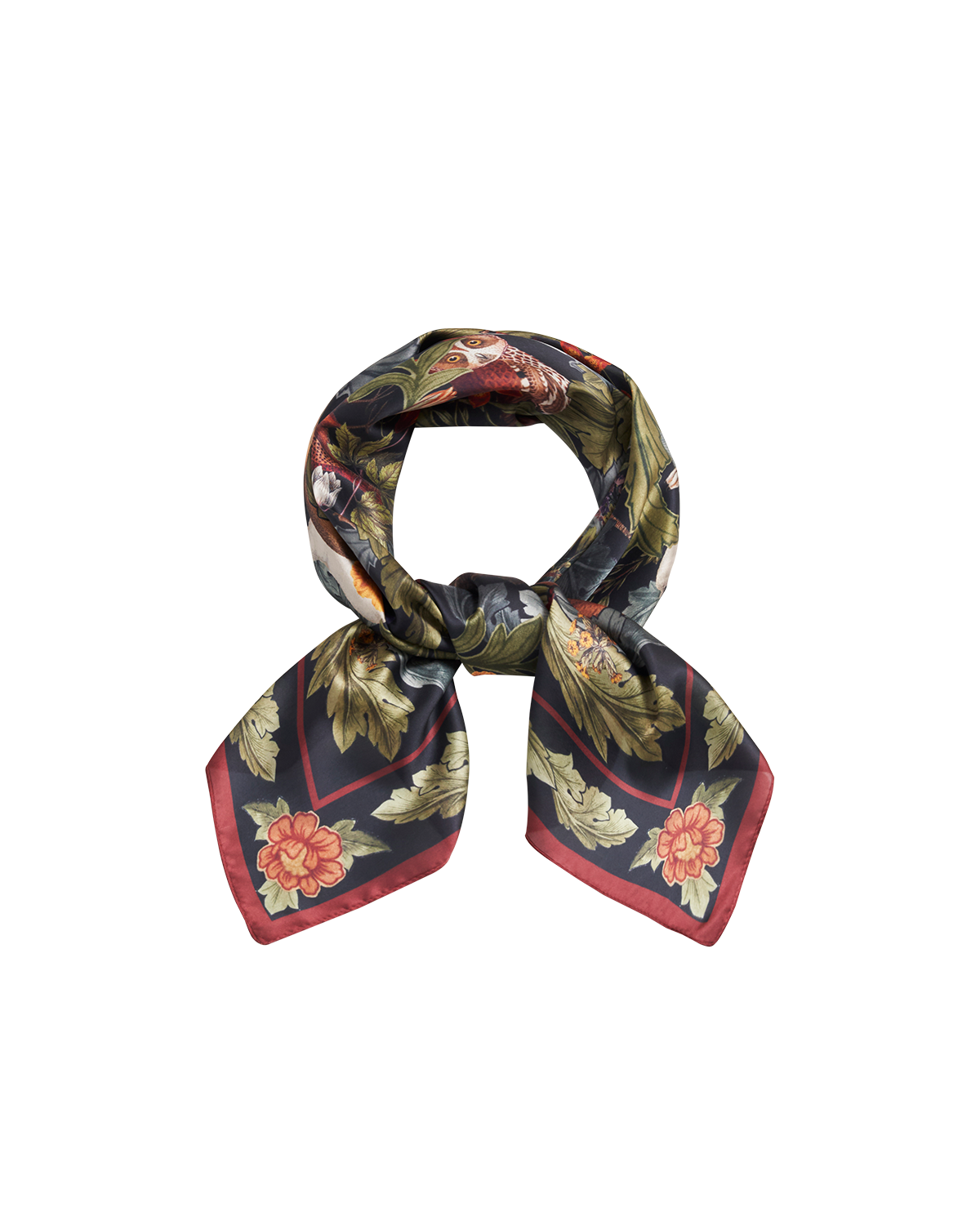 Green Winter Solstice Tales Square Scarf