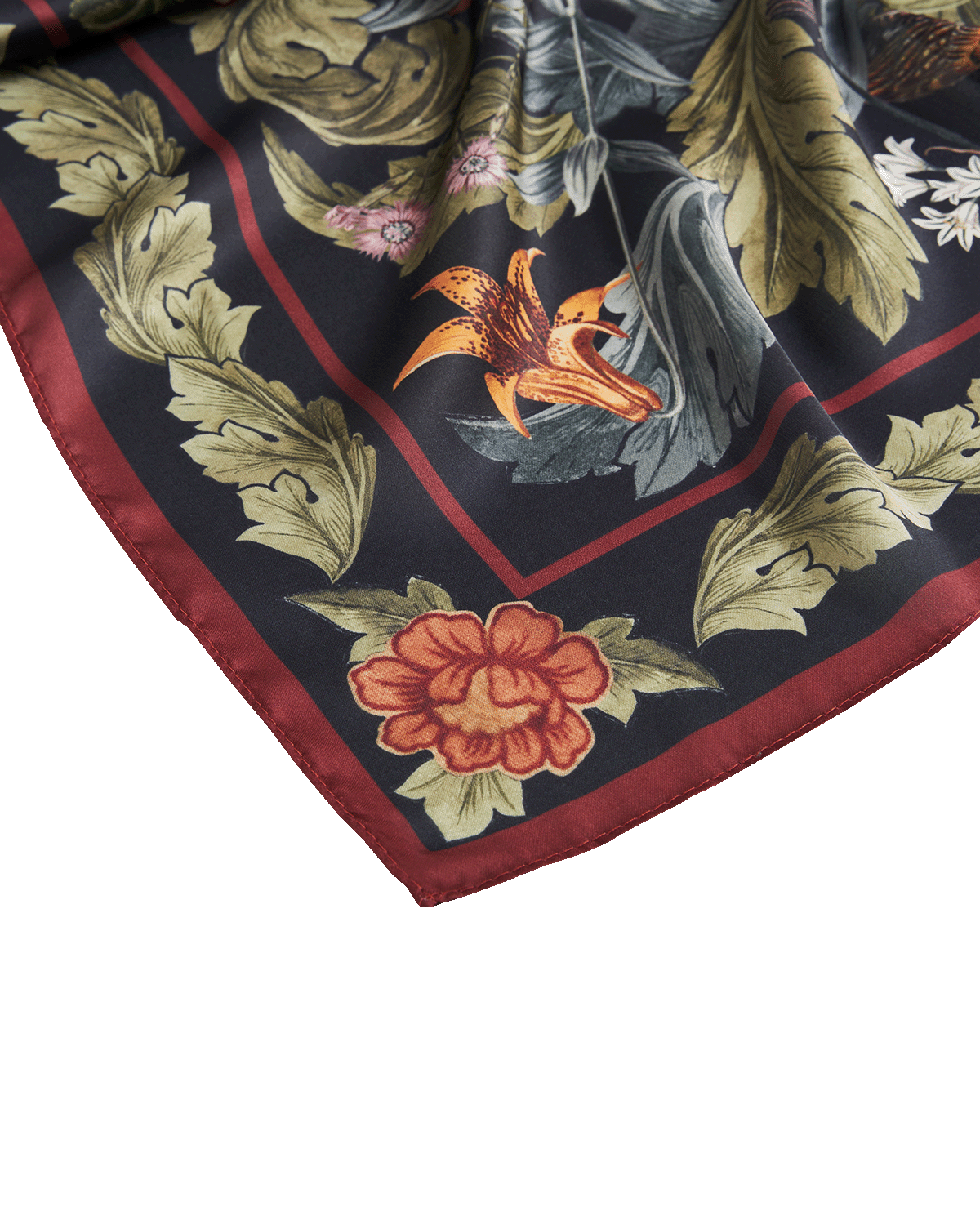 Green Winter Solstice Tales Square Scarf