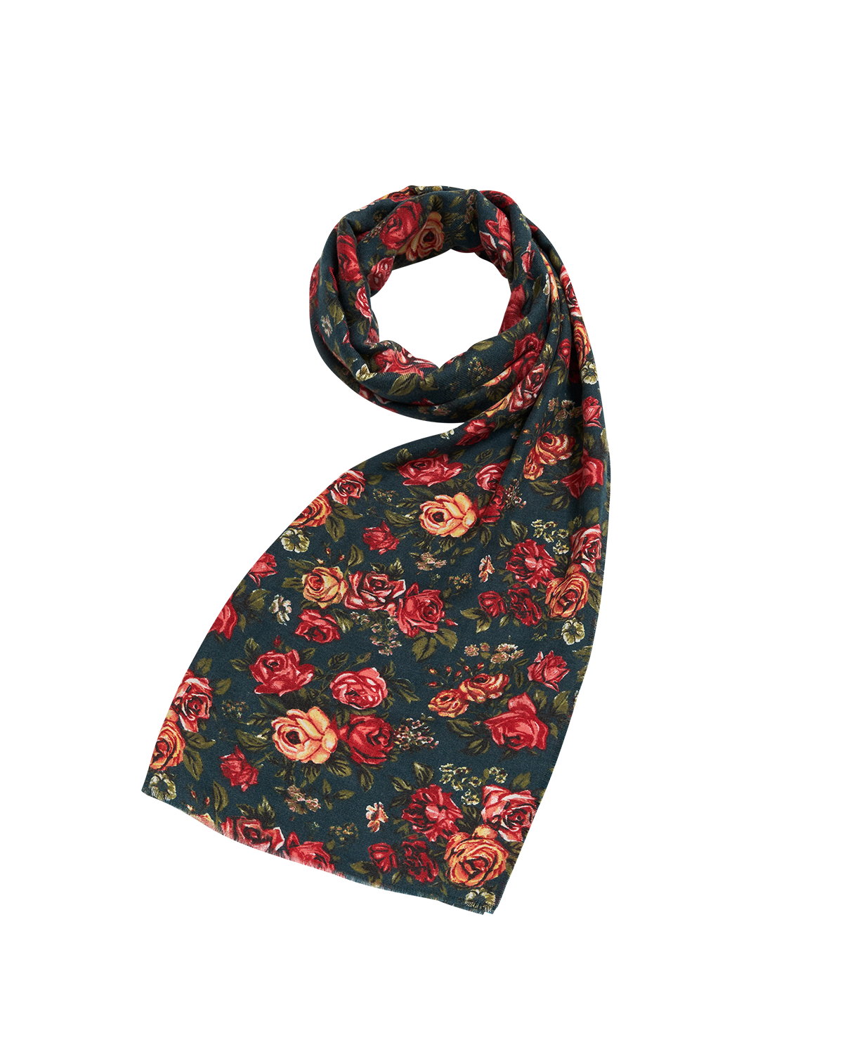 Teal Roses Pashmina Scarf