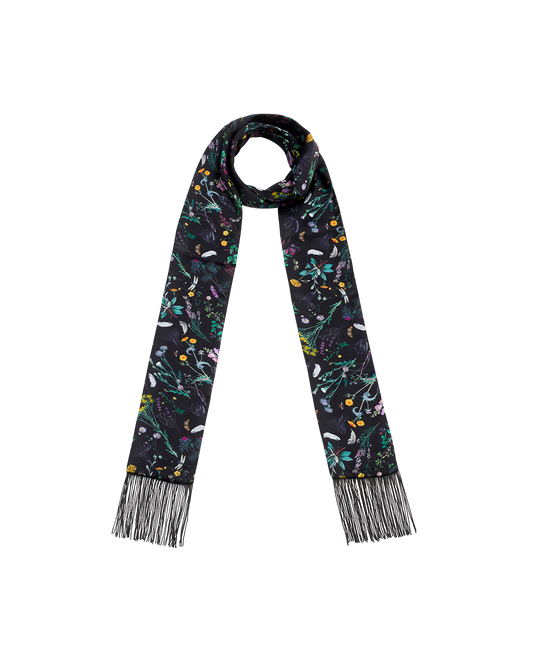 Black Wilderness Silky Scarf