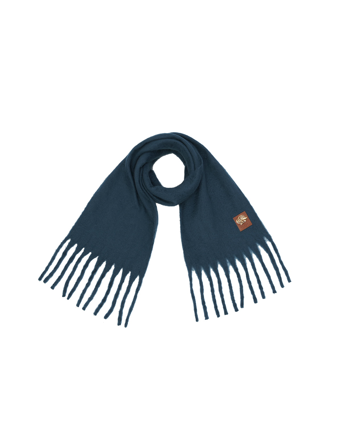 Teal Cosy Boucle Scarf