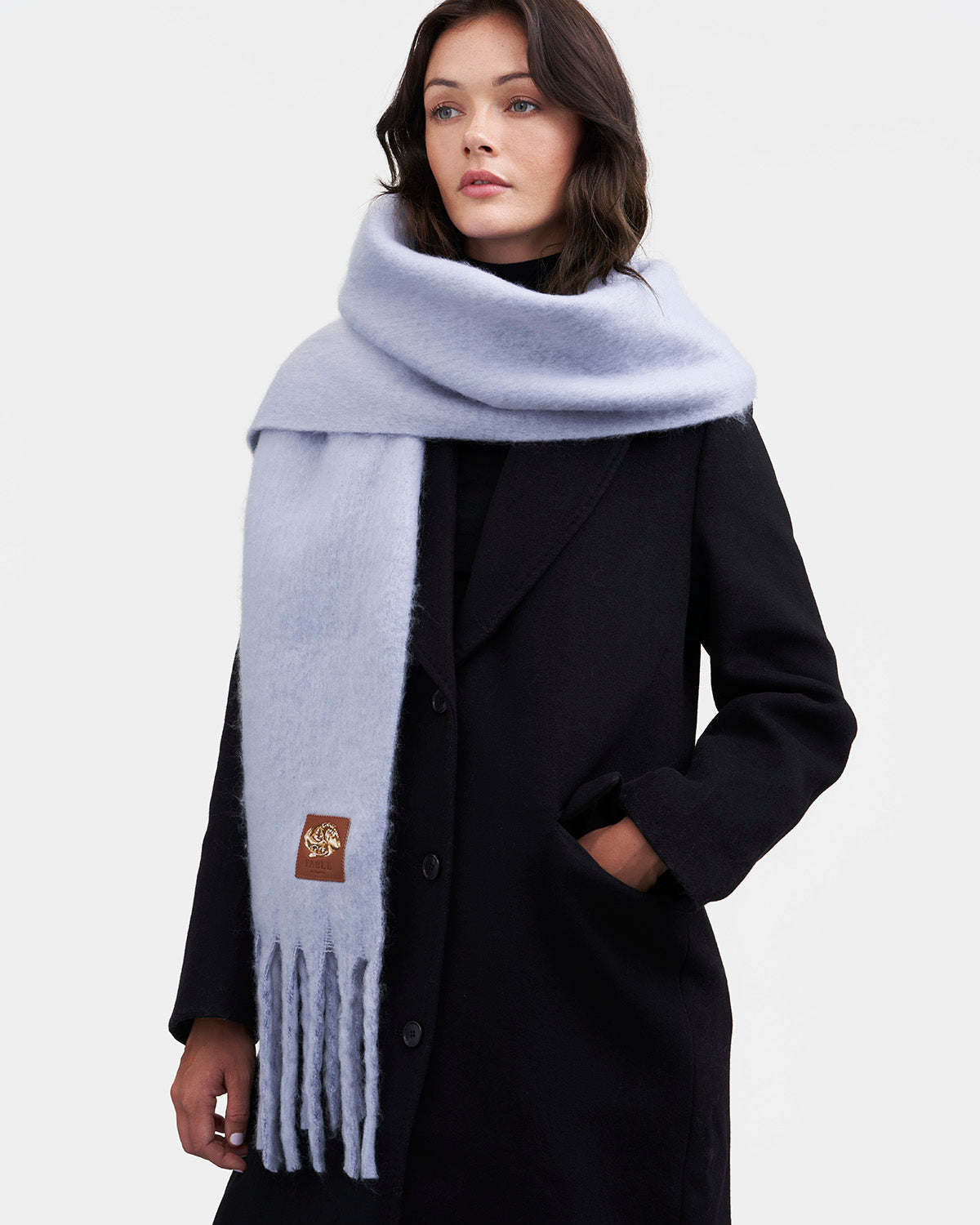 Blue Cosy Boucle Scarf
