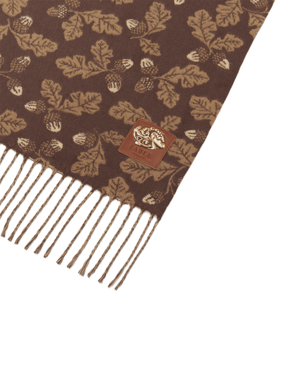 Caramel & Chocolate Acorn Jacquard Scarf