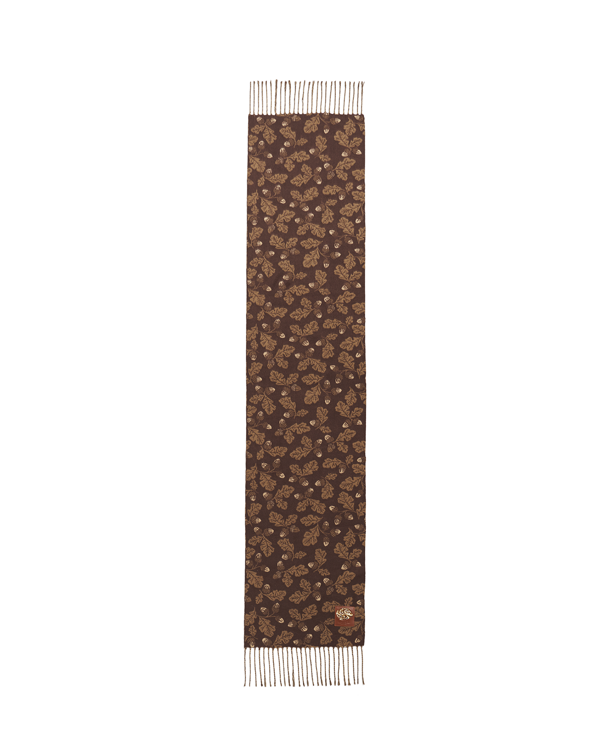 Caramel & Chocolate Acorn Jacquard Scarf