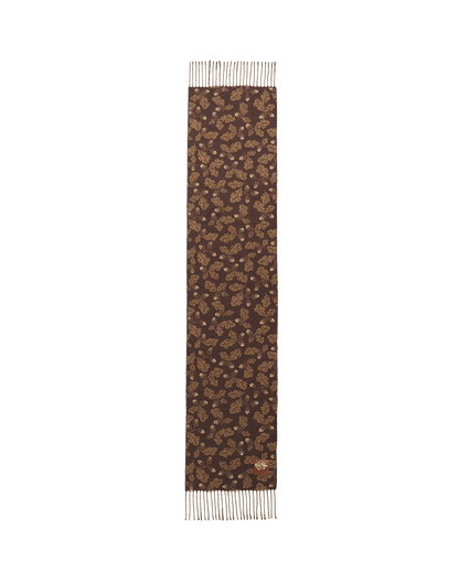 Caramel & Chocolate Acorn Jacquard Scarf