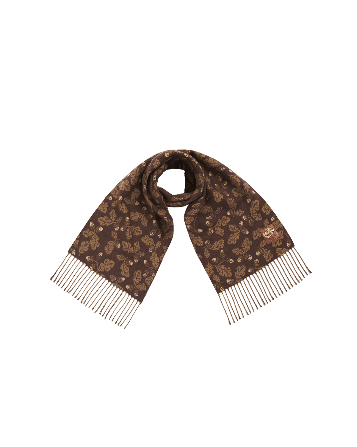 Caramel & Chocolate Acorn Jacquard Scarf