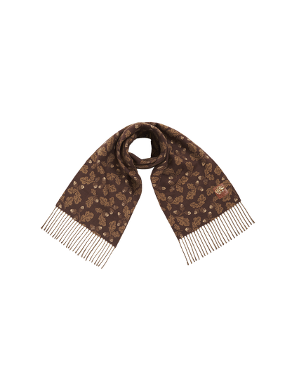 Caramel & Chocolate Acorn Jacquard Scarf