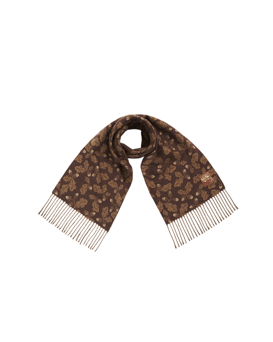 Caramel & Chocolate Acorn Jacquard Scarf