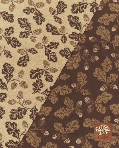 Caramel & Chocolate Acorn Jacquard Scarf