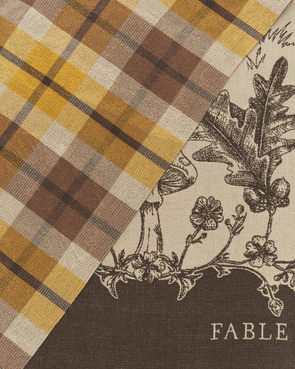 Taupe Woodland Tales Jacquard Scarf