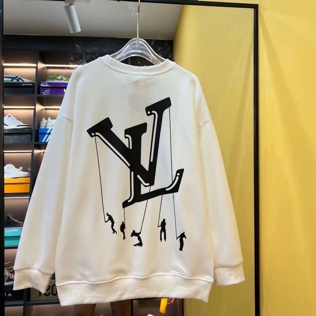 Letter round neck fleece sweatshirt XC0823111502