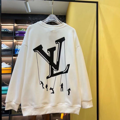 Letter round neck fleece sweatshirt XC0823111502