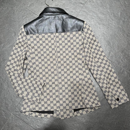 GG Paneled leather suit 1825040808
