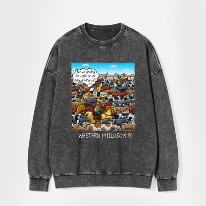 Cowboy Philsophy Washed Sweatshirts