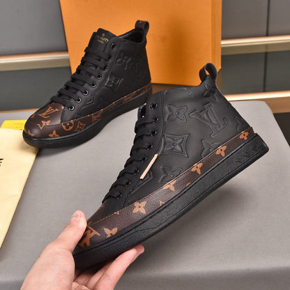 Luxury Pattern Two Tone Trendy High-top Shoes