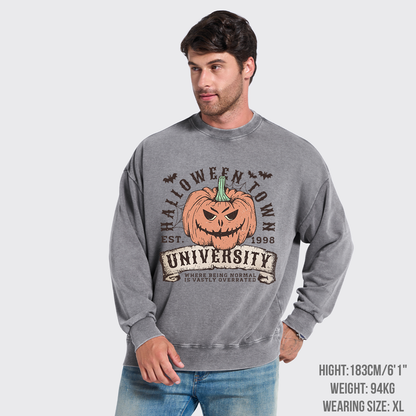 Halloween Town Fall Pumpkin Washed Sweatshirts