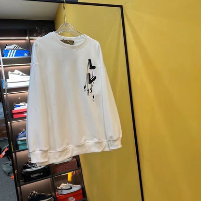 Letter round neck fleece sweatshirt XC0823111502