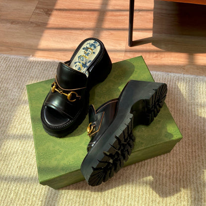 G Horsebit platform slippers 1824061307