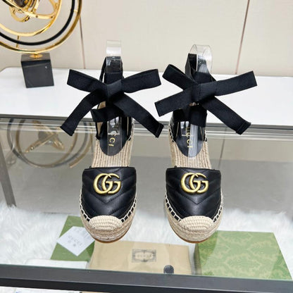 New  Black Leather G Logo women's shoes XC052024011104