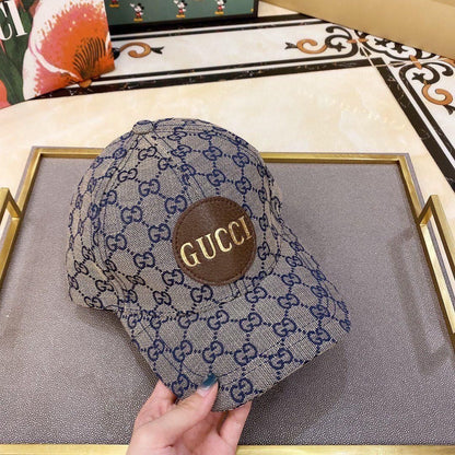 Luxury Fashion Brand Print Brown Baseball Cap