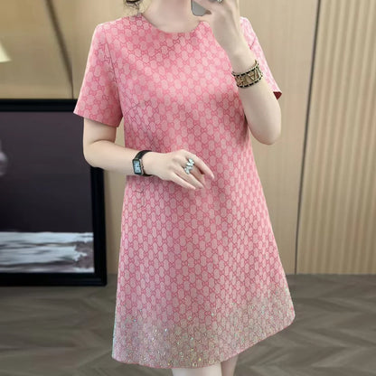 Luxury Peplum Short Sleeve Dress 1025031409