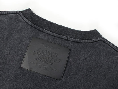 Small aircraft round neck heavy duty washed sweatshirt long sleeves XC0823092705