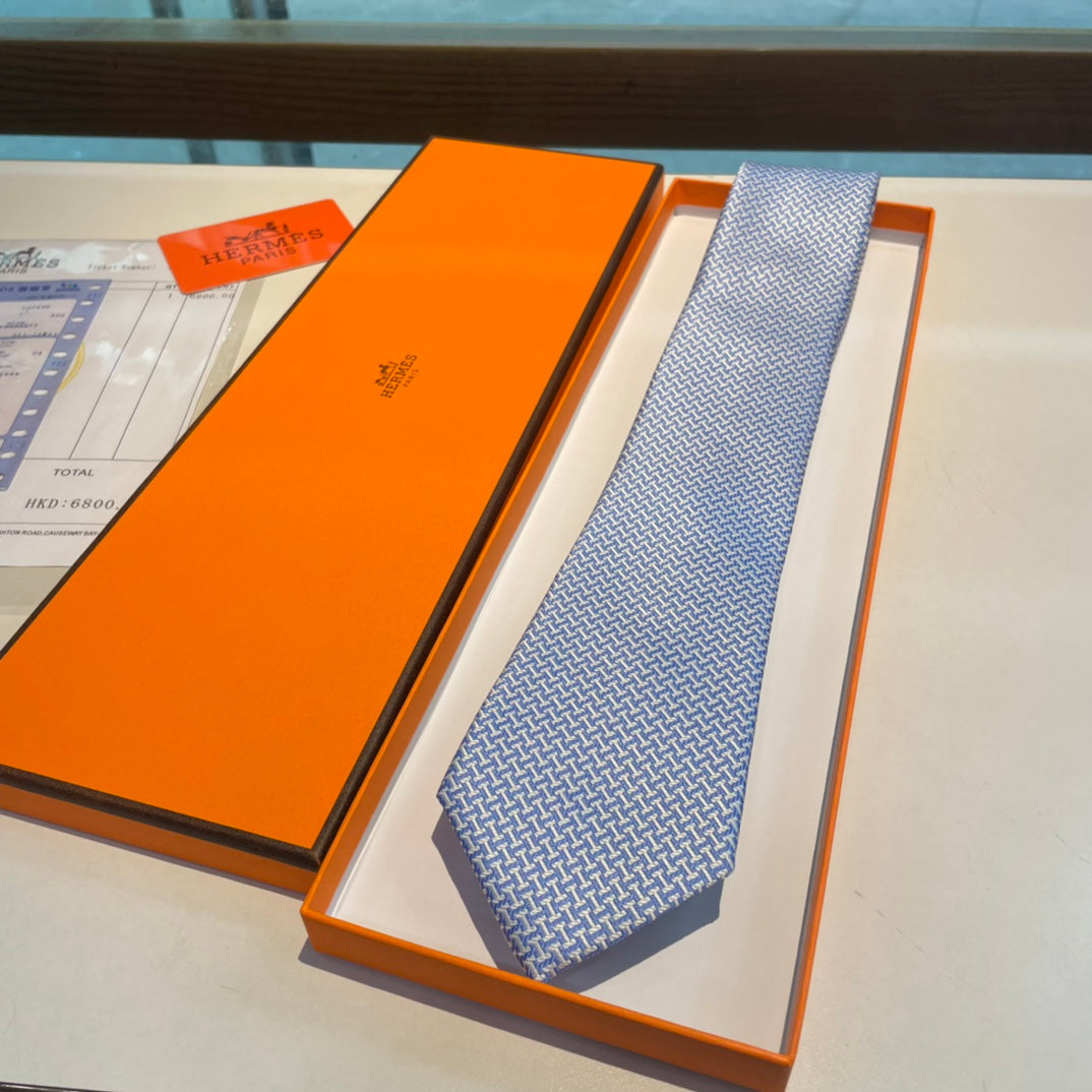 Geometric H pattern tie 1824053001