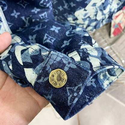 Floral print denim jacket jacket 1824100906