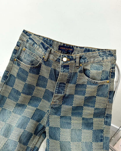 LV Plaid jeans 1825022820