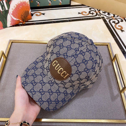 Luxury Fashion Brand Print Brown Baseball Cap