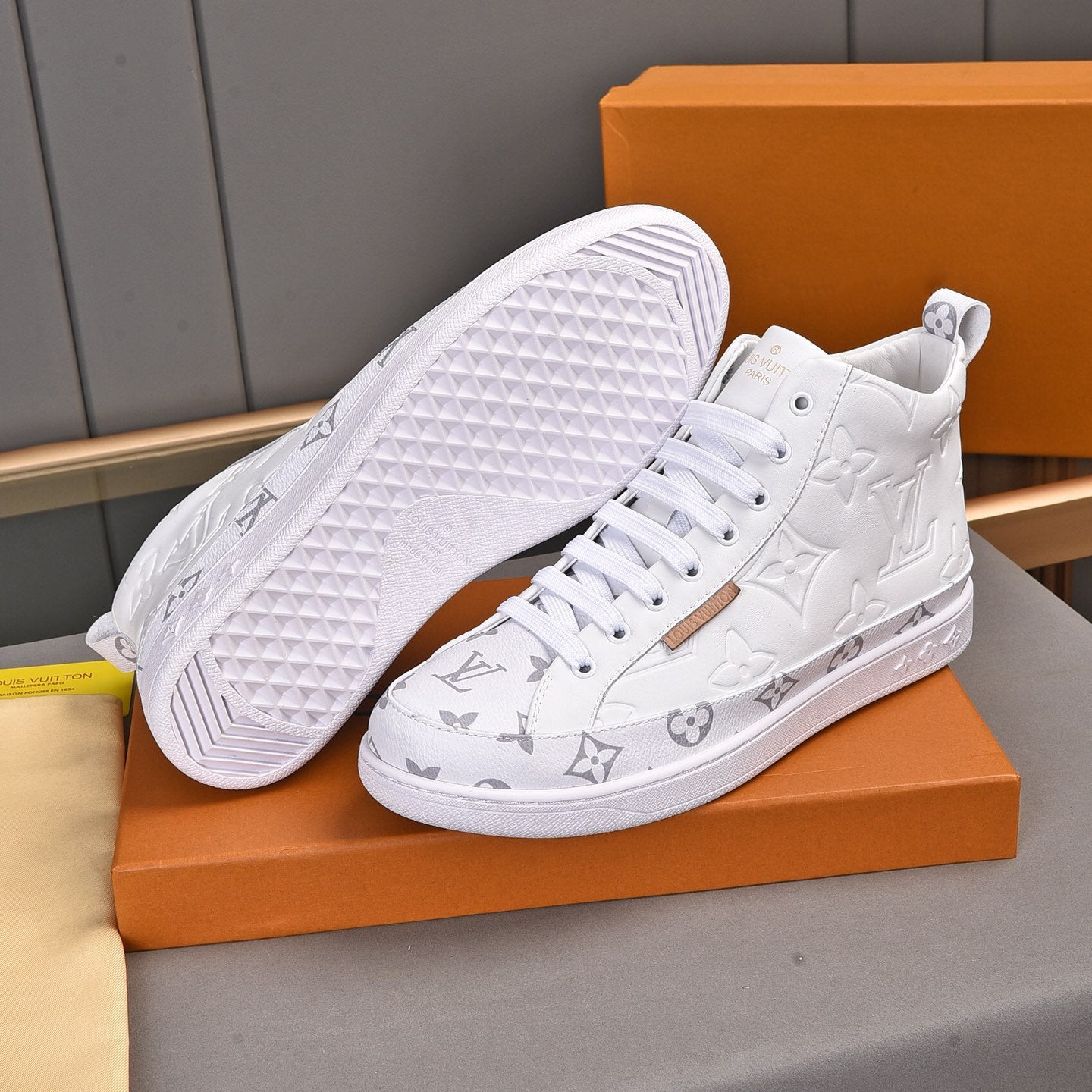 Luxury Pattern Two Tone Trendy High-top Shoes
