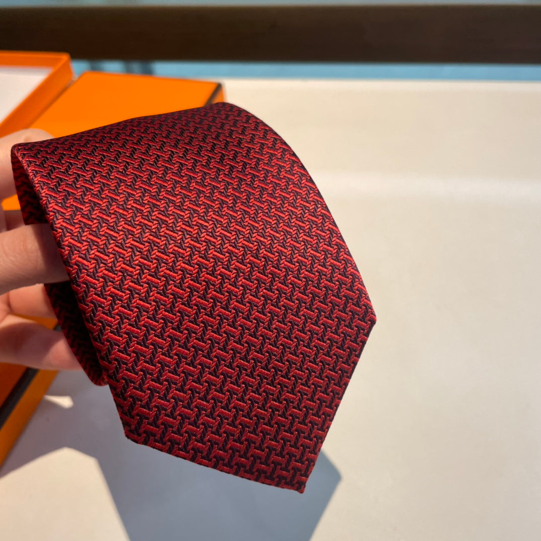 Geometric H pattern tie 1824053001