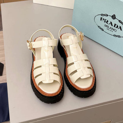 PR Leather Roman Rubber Sandals 1825031001