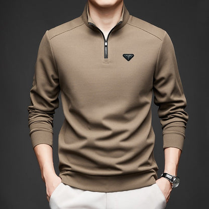 PR Half-zip stand collar top 1824091108