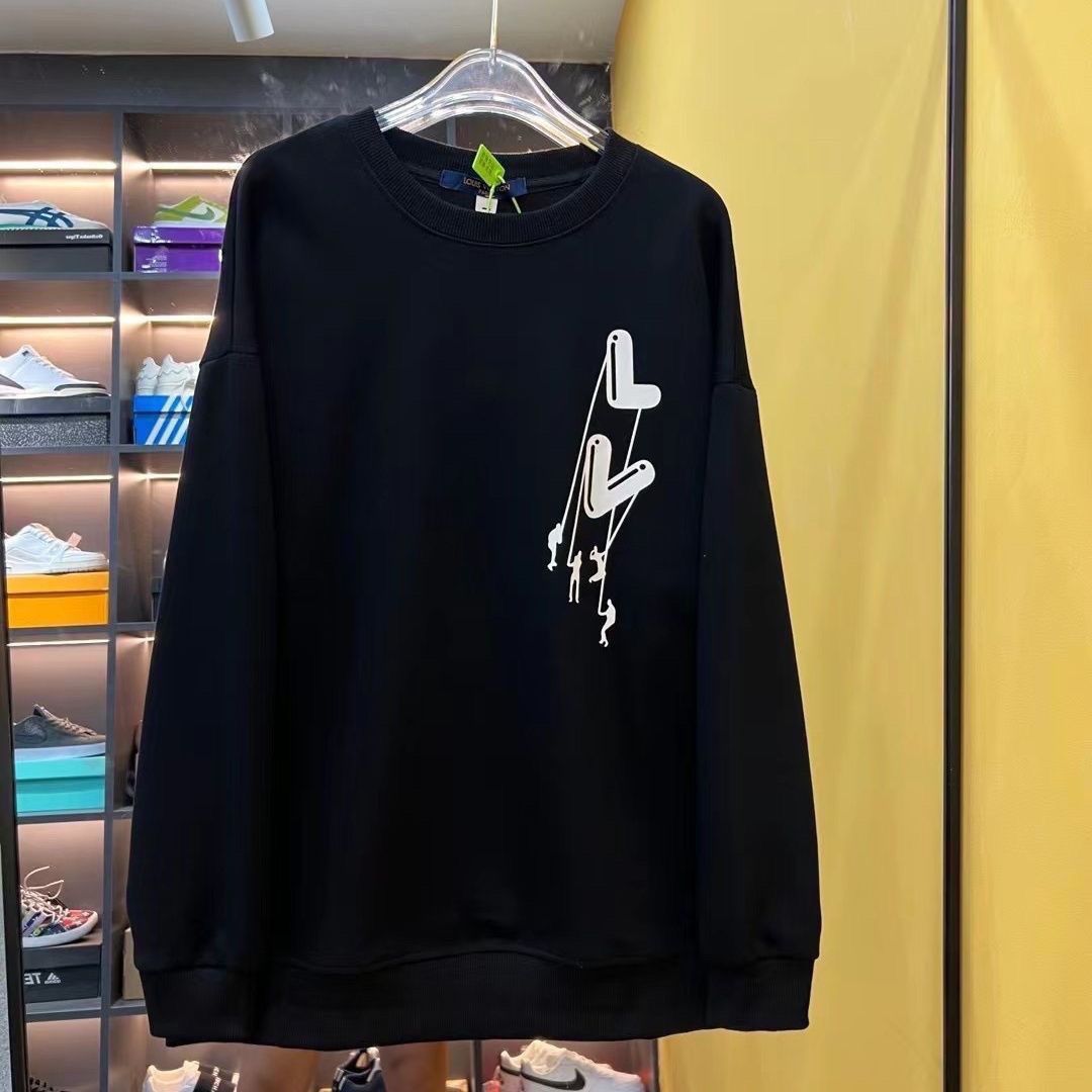 Letter round neck fleece sweatshirt XC0823111502