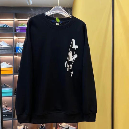 Letter round neck fleece sweatshirt XC0823111502