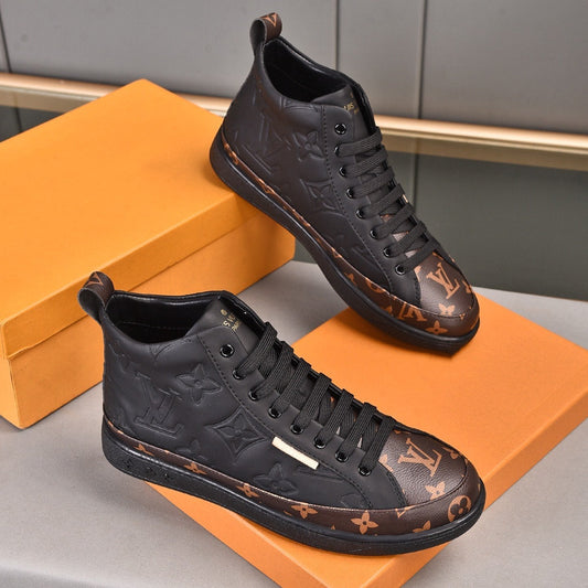 Luxury Pattern Two Tone Trendy High-top Shoes
