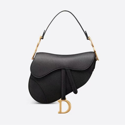 Saddle Bag Black Grrained Calfskin PD16042702