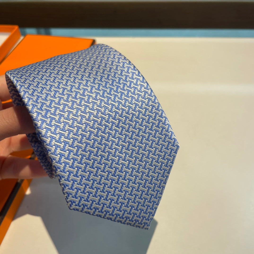 Geometric H pattern tie 1824053001
