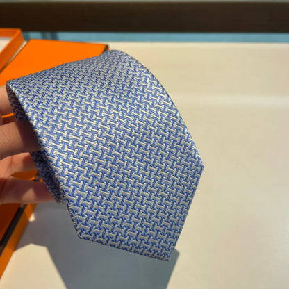 Geometric H pattern tie 1824053001