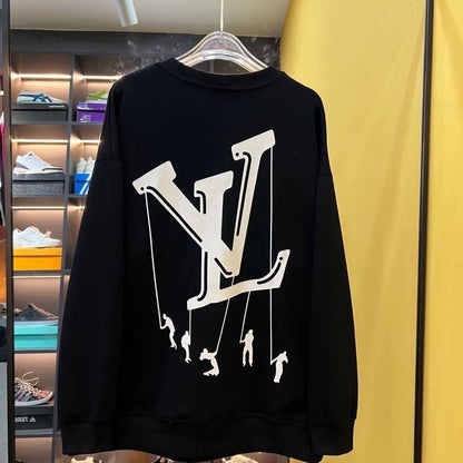 Letter round neck fleece sweatshirt XC0823111502