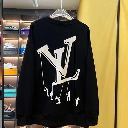 Letter round neck fleece sweatshirt XC0823111502